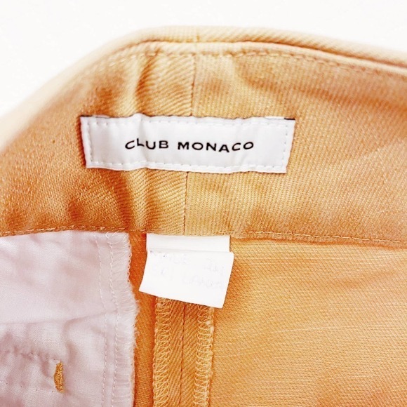 Club Monaco A line Denim Sandstorm Orange Pants SZ0 - Picture 5 of 9